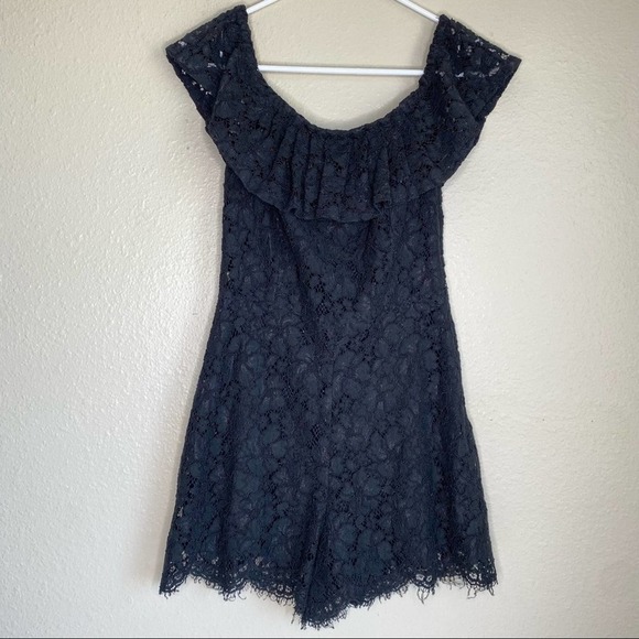 Sandro Paris Poetry Black Lace Romper - Picture 2 of 8